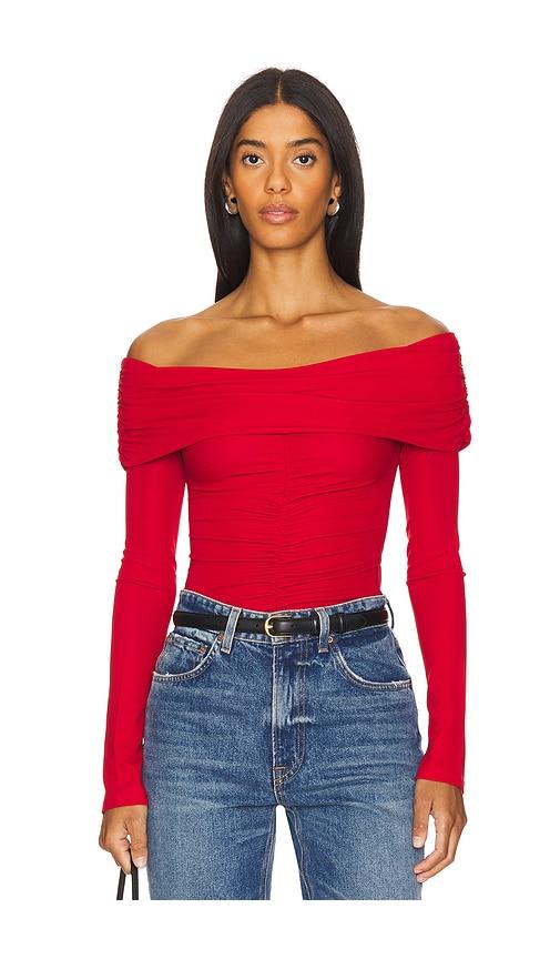 house of harlow 1960 x revolve suki top in red.