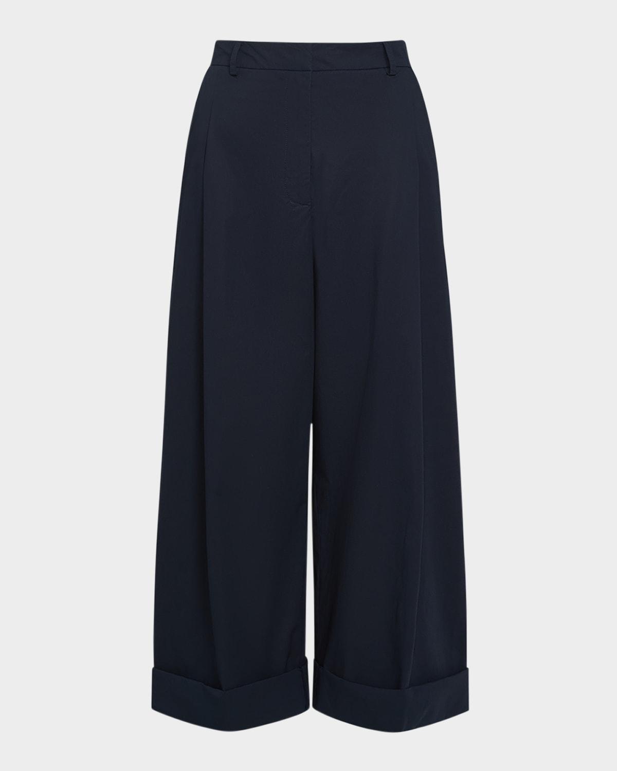 houston st cuffed wool-blend trousers