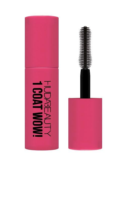 huda beauty mini one coat wow mascara in black.