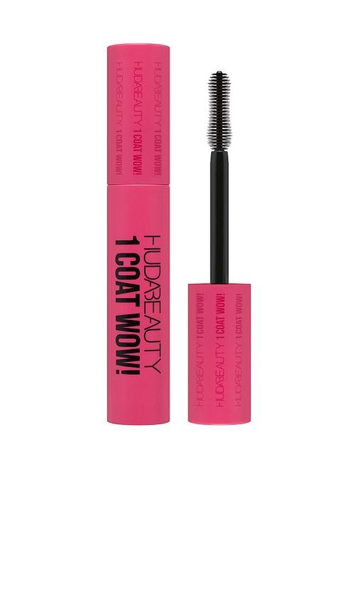 huda beauty one coat wow mascara in black.