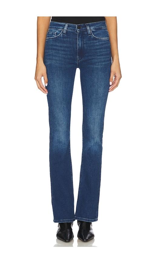 hudson jeans barbara high rise bootcut jeans in blue.