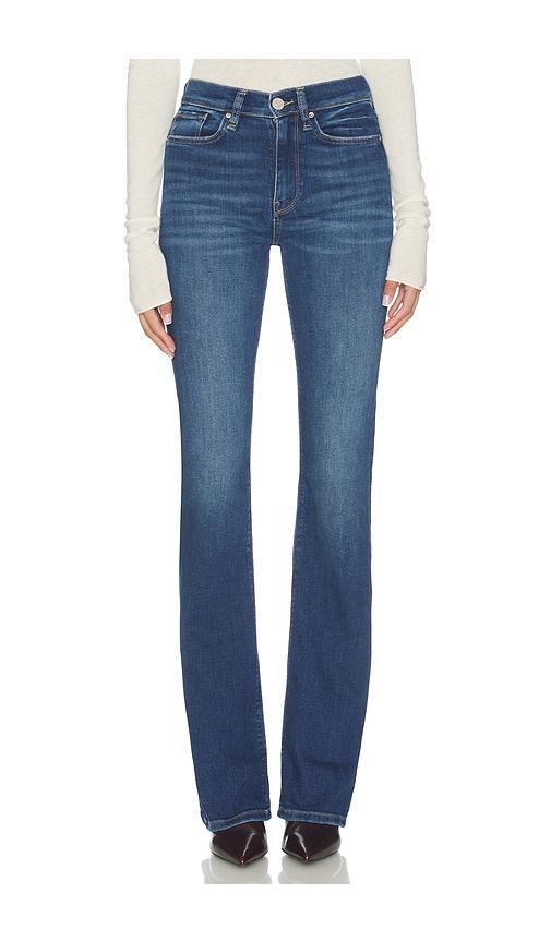 hudson jeans barbara high rise bootcut jeans in blue.