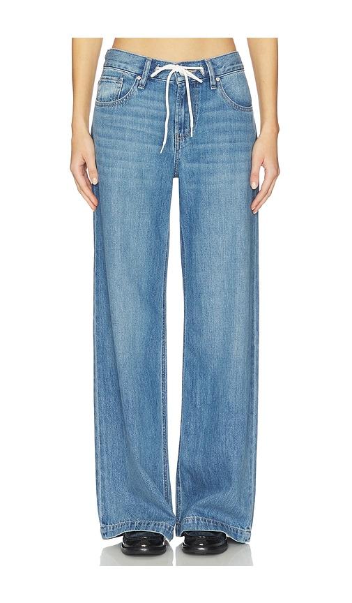 hudson jeans drawstring rylee low and loose in blue.