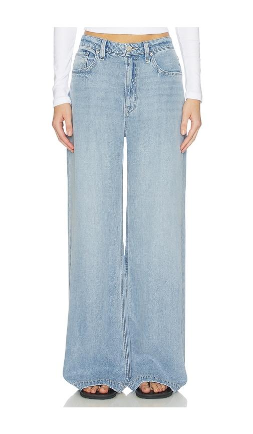 hudson jeans jodie loose fit leg jeans in baby blue.