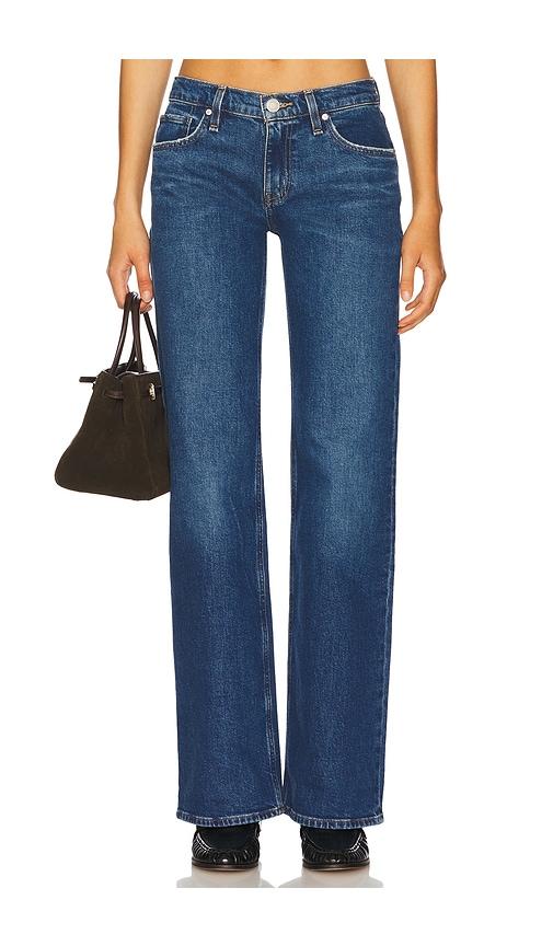 hudson jeans kelli low rise loose straight in blue.