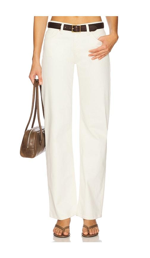 hudson jeans kelli low rise loose straight in cream.