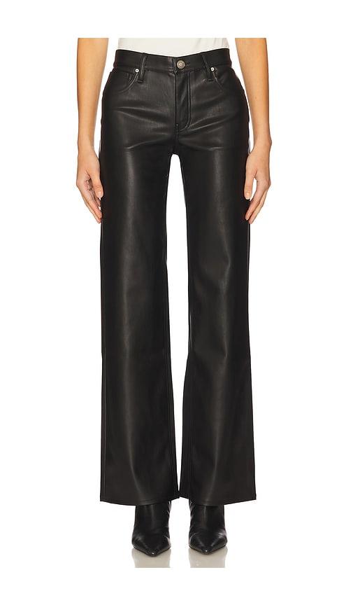 hudson jeans rosie high rise wide leg in black.