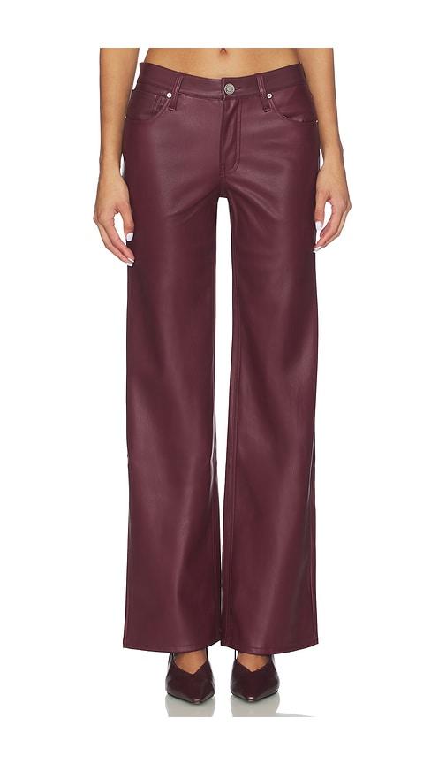 hudson jeans rosie high rise wide leg in wine.
