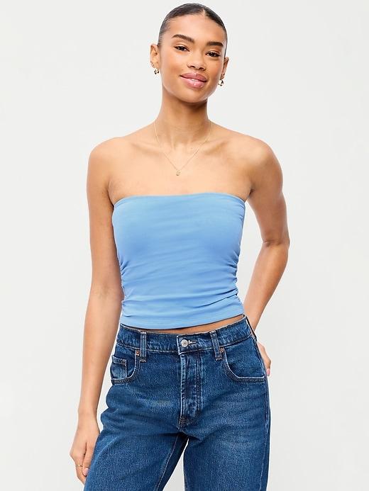 hug double-layer tube top