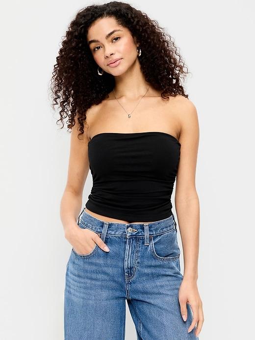hug double-layer tube top
