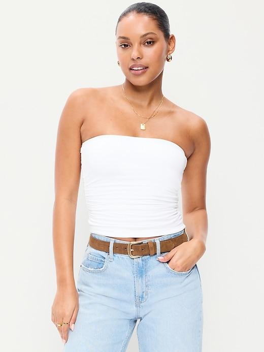 hug double-layer tube top