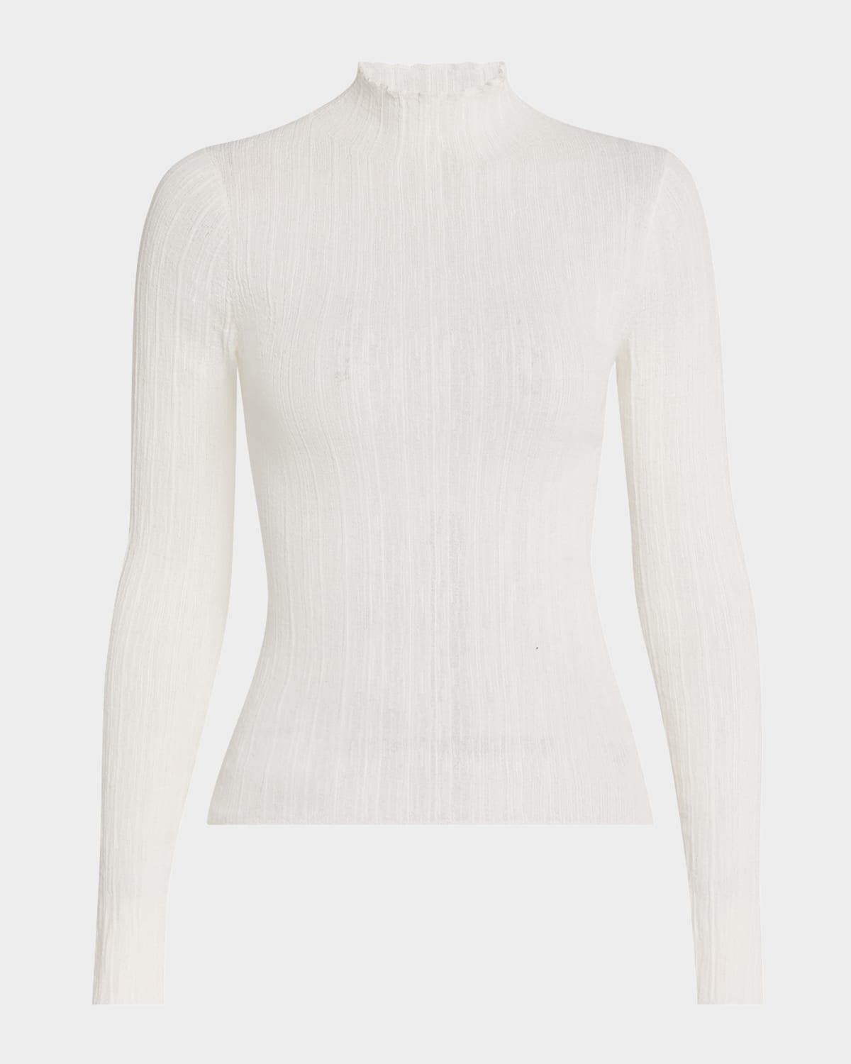 hugh fine-knit mock-neck top