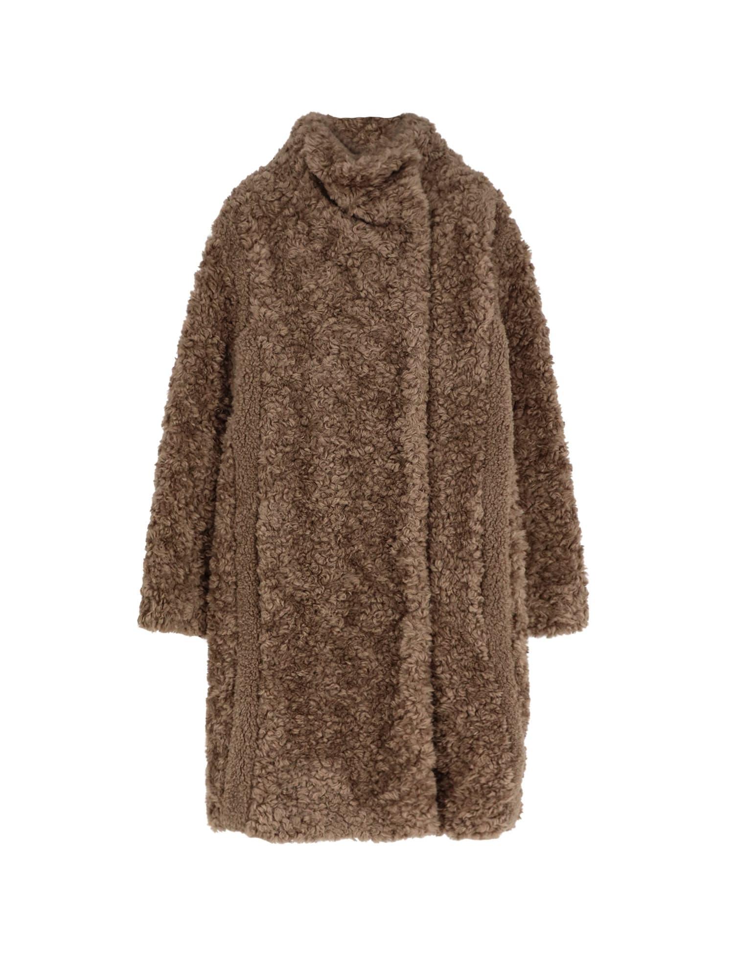 hugo boss faux fur coat
