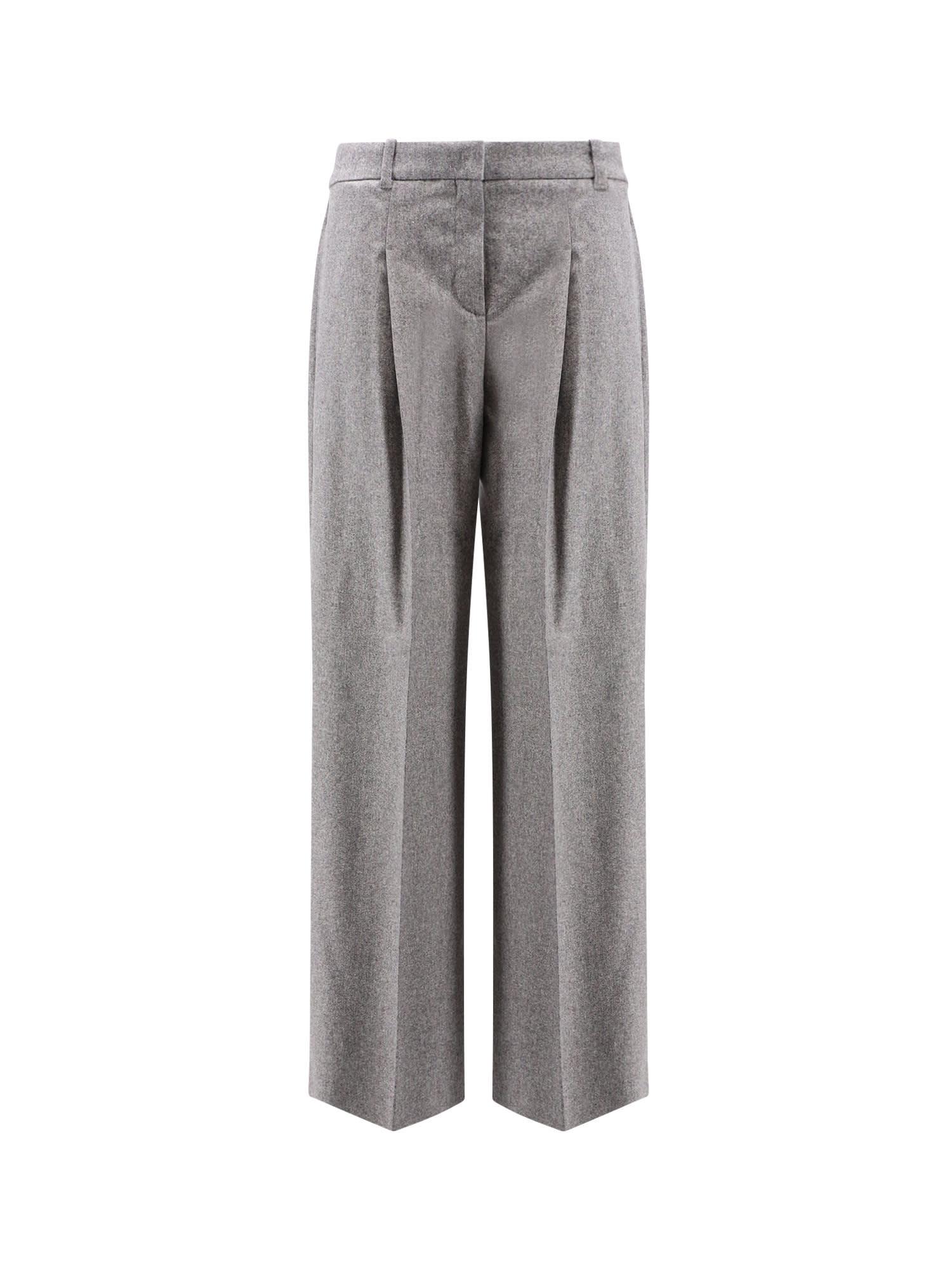 hugo boss melange wool blend trousers