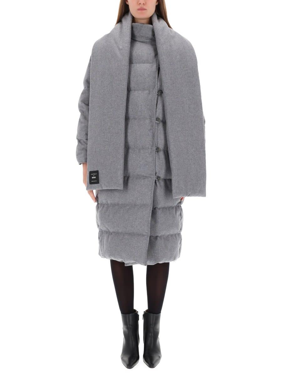 hugo boss reversible coat with scarf