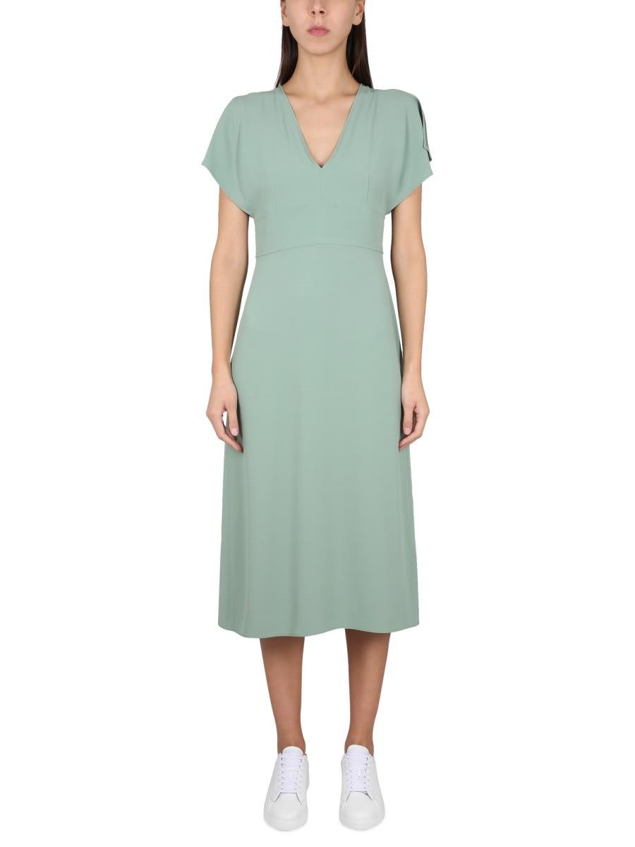 hugo boss v-neck dress