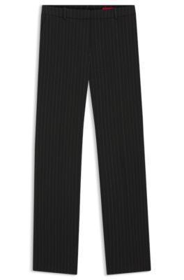 hugo regular-fit trousers with sparkling pinstripe - patterned women's formal pants
