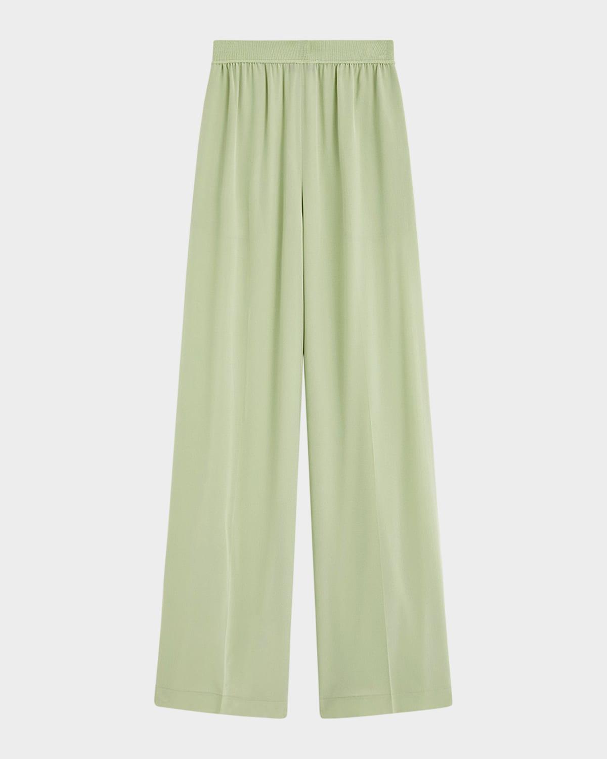 hulin wide-leg silk crepe de soie trousers