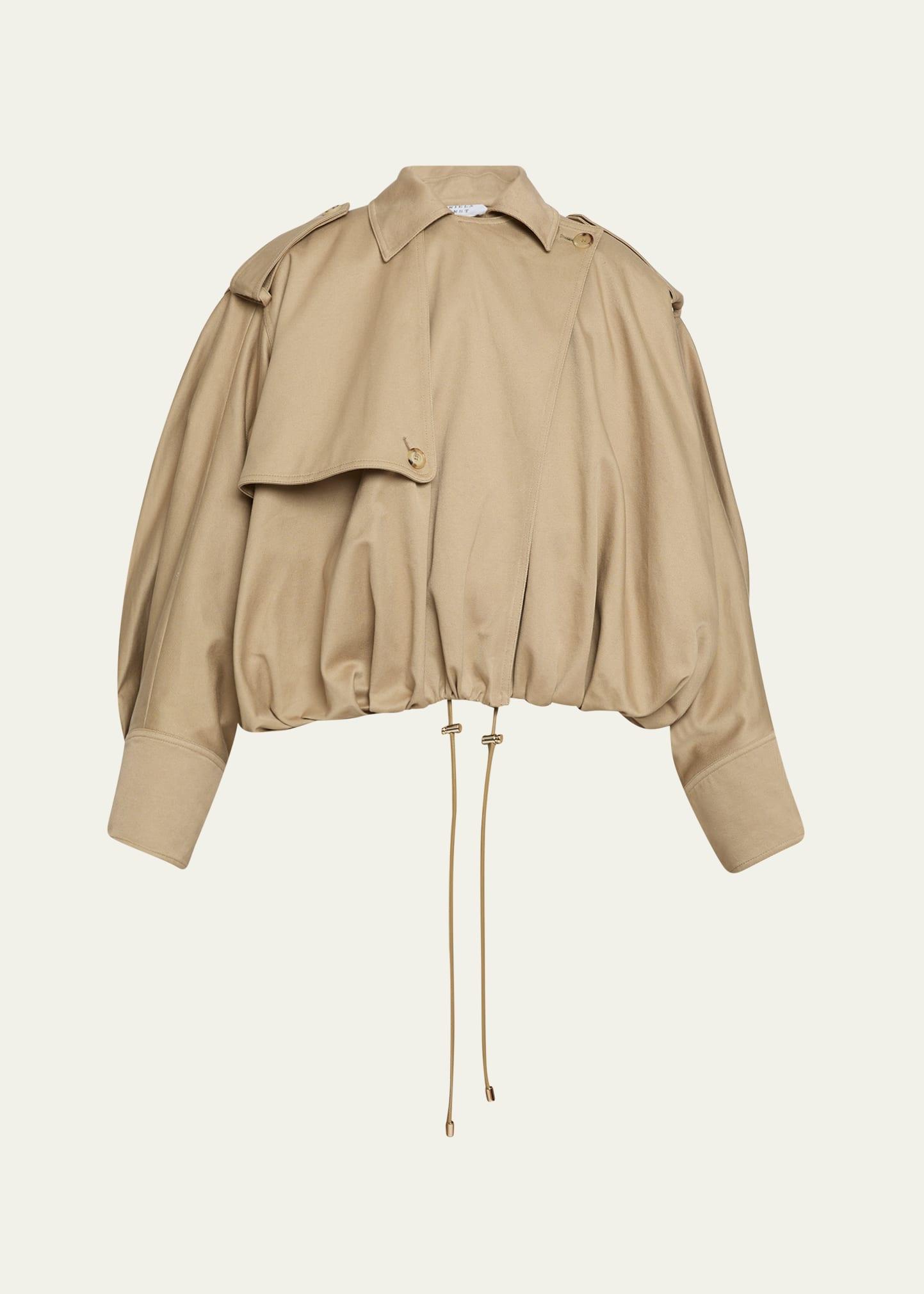 hunt drawcord oversized trench jacket
