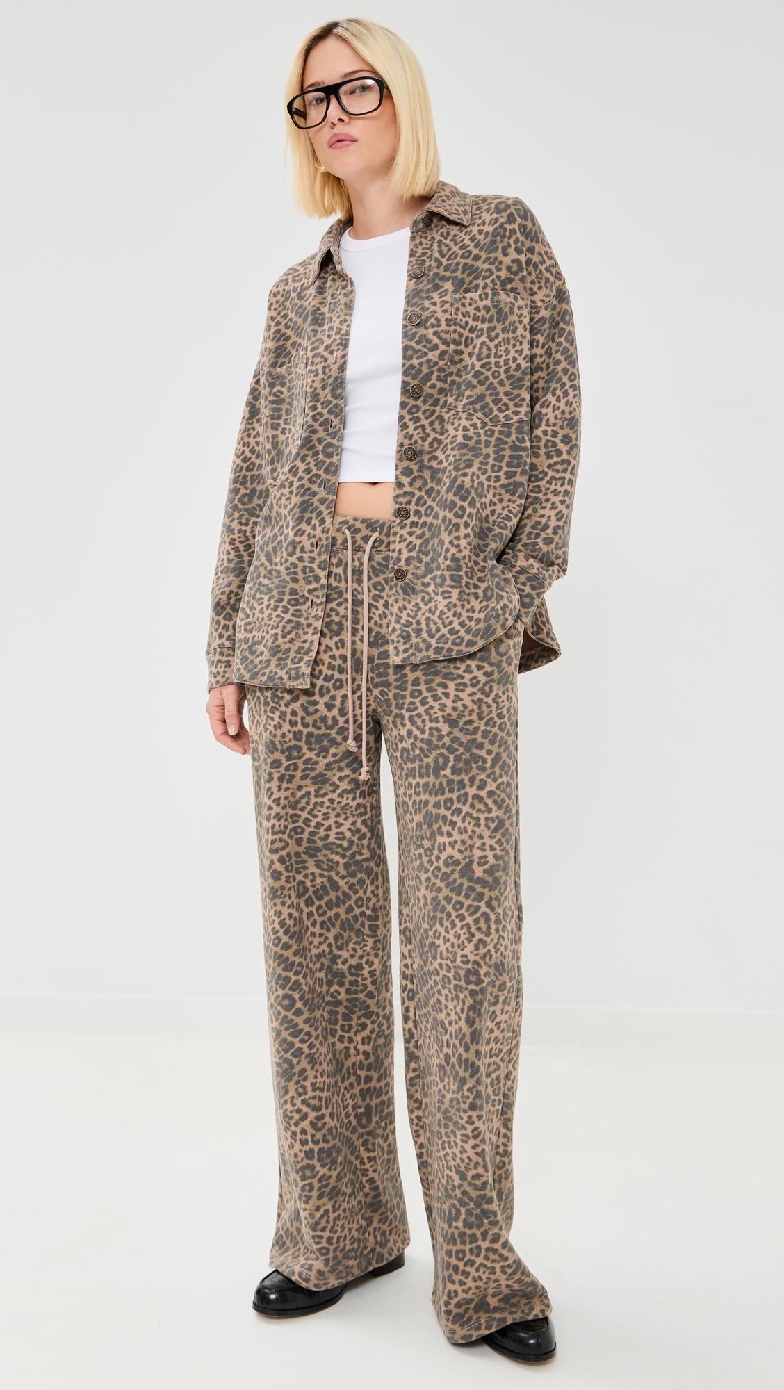 hunter leopard knit pants
