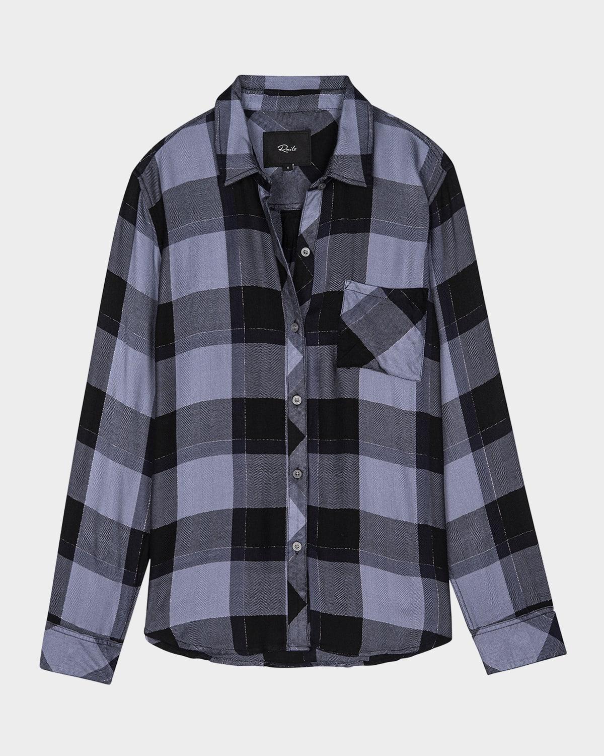 hunter plaid button-front shirt