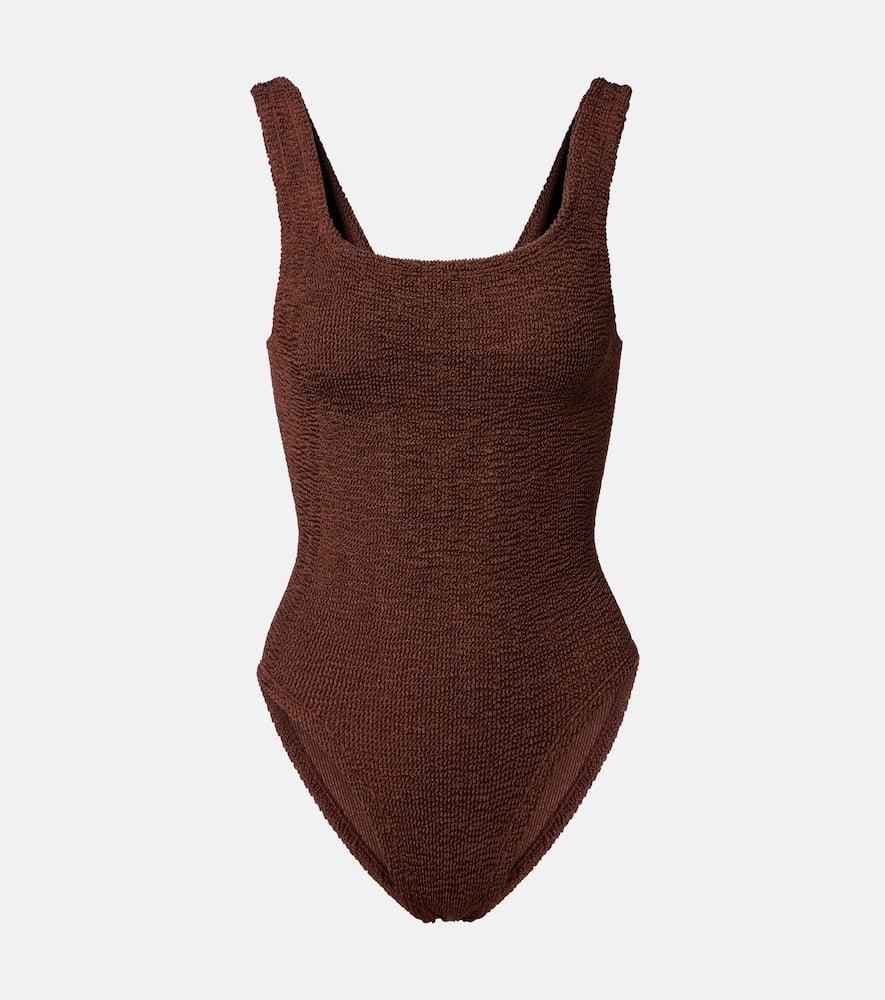 hunza g coverage square neck swimsuit