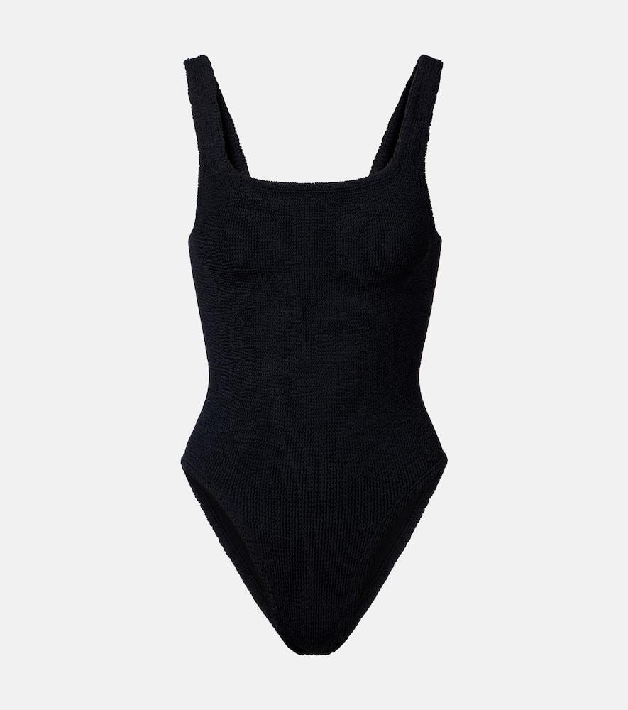hunza g coverage square neck swimsuit