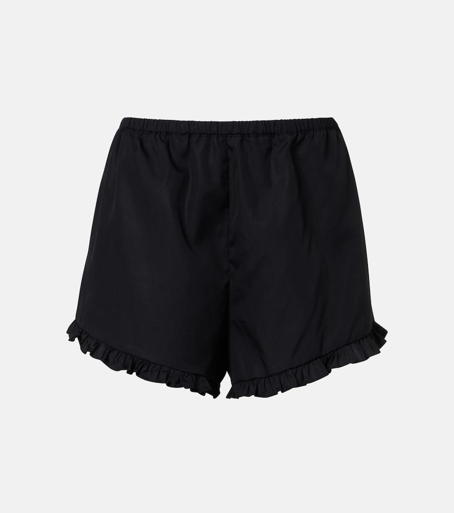hunza g frill cotton shorts