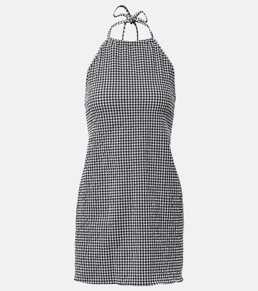 hunza g gingham seersucker minidress