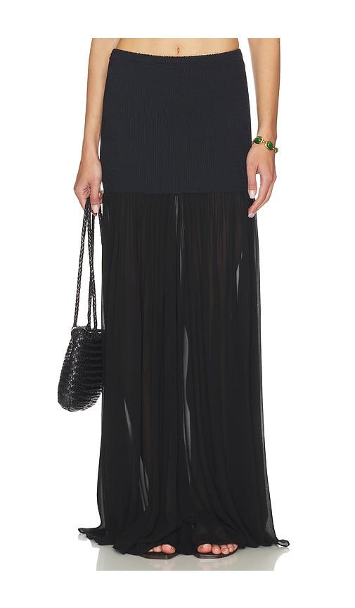 hunza g hybrid skirt in black.