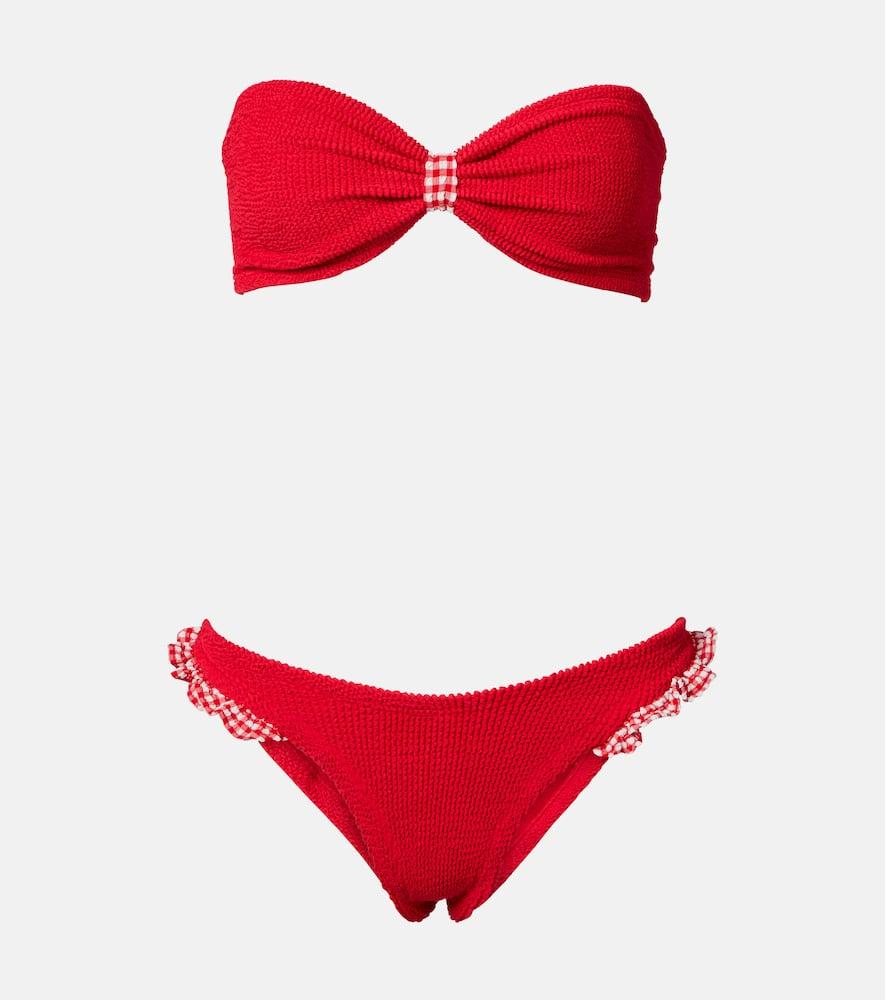 hunza g jean bandeau bikini