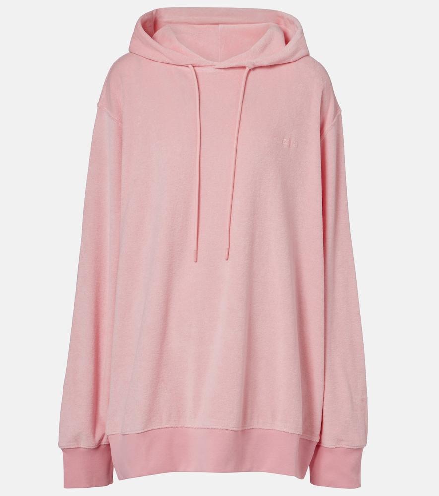 hunza g logo cotton terry hoodie