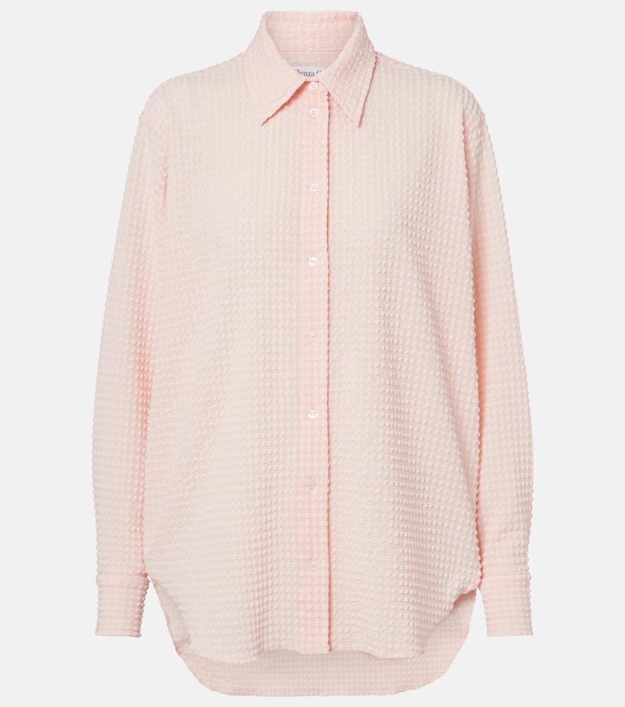 hunza g resort checked seersucker shirt