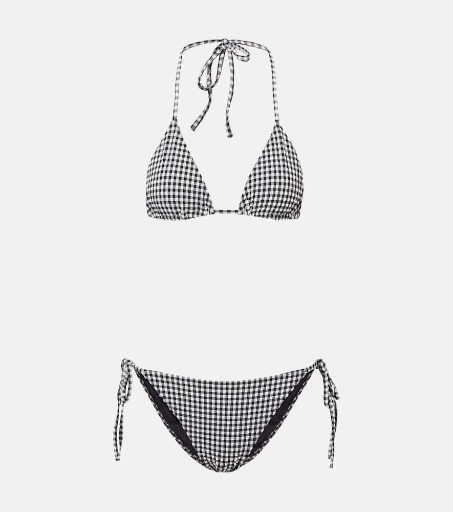 hunza g sabrina gingham seersucker bikini