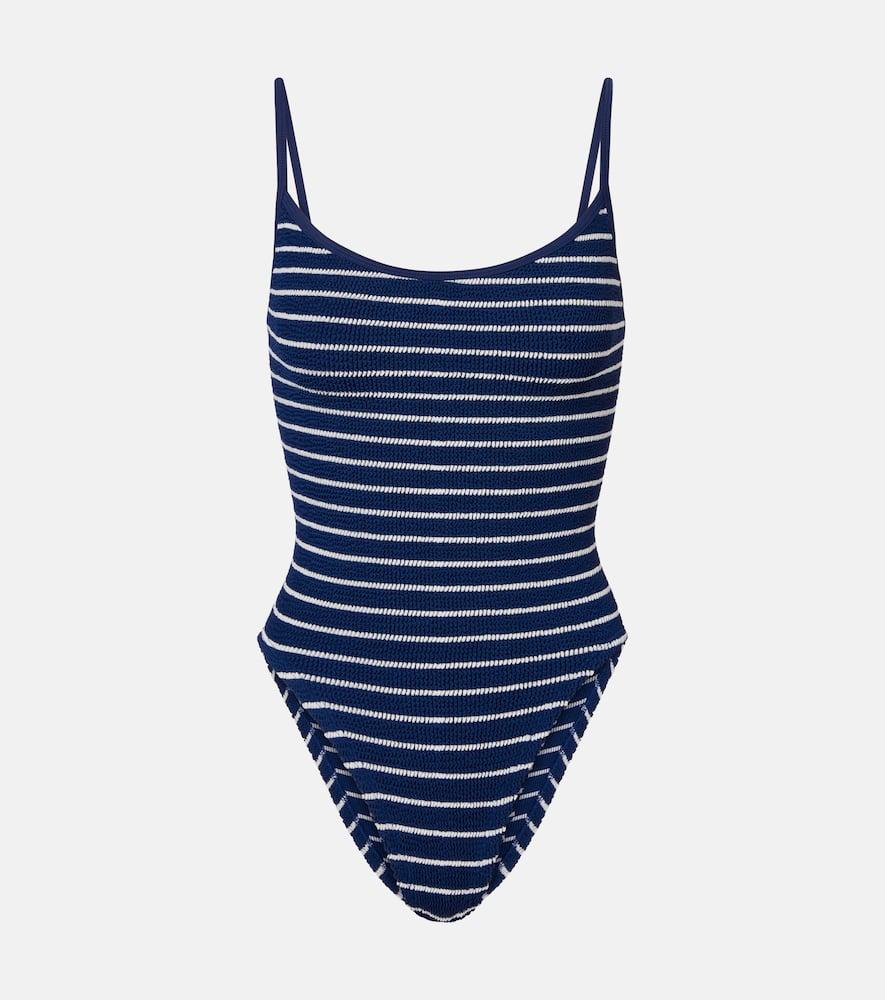 hunza g striped pamela swimsuit
