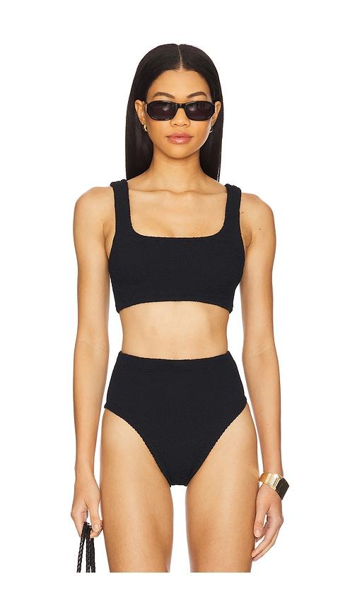 hunza g xandra bikini top in black.