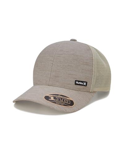 hurley men's caps - h2o-dri league baseball caps for men with snapback closure - classic mens trucker hats (s-xl), wheat