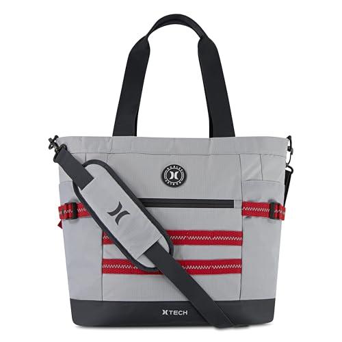 hurley utility tote bag, light stone grey
