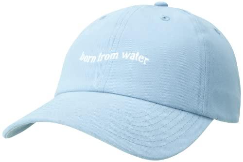 hurley womens baseball cap - curved brim adjustable leather strap cotton summer baseball hats for women, size one size, blue