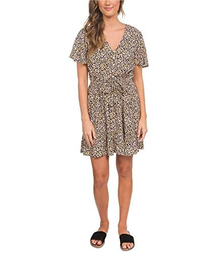 hurley womens flirty fit & flare dress, multicoloured, x-large