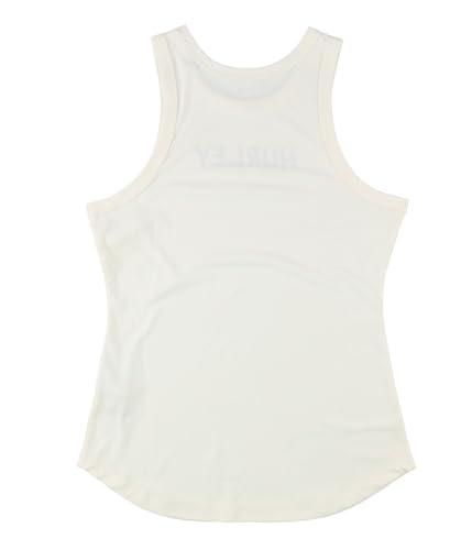 hurley womens graphic tank top, off-white, large