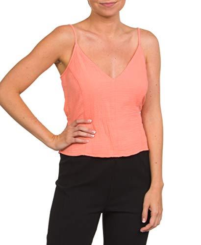 hurley womens natural tie tank (crimson bliss, xlarge)