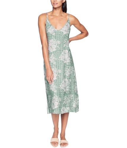 hurley womens slim fit dresses - tie back slip dress (pacifico lily, x-small)