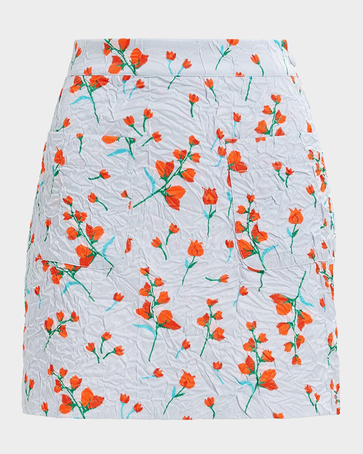 husan patch pocket mini skirt