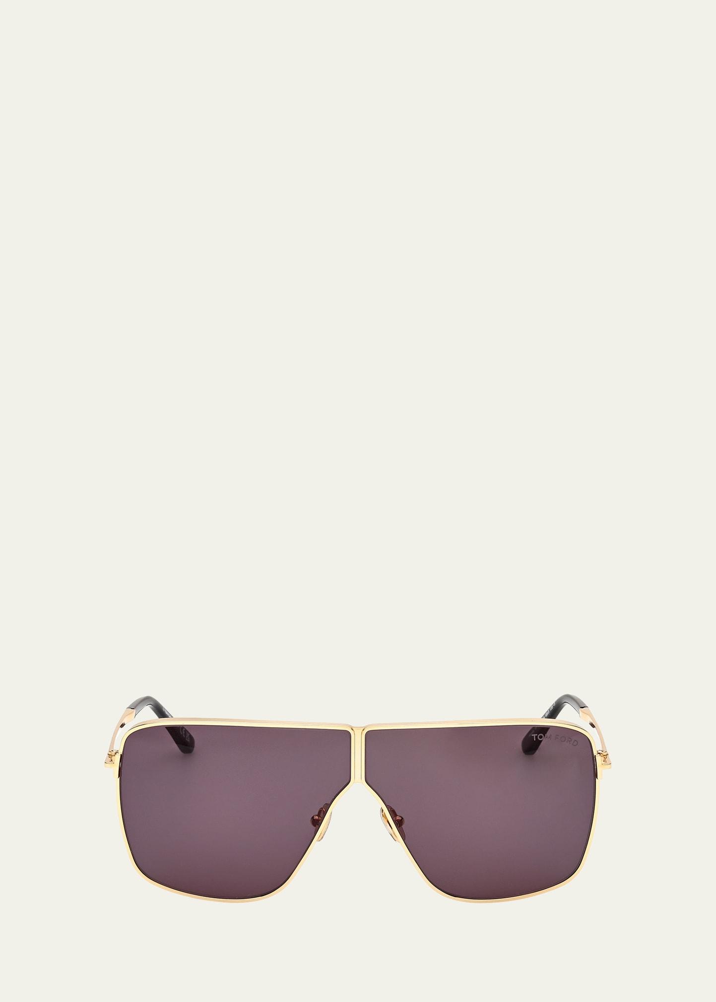 huxley metal rectangle sunglasses