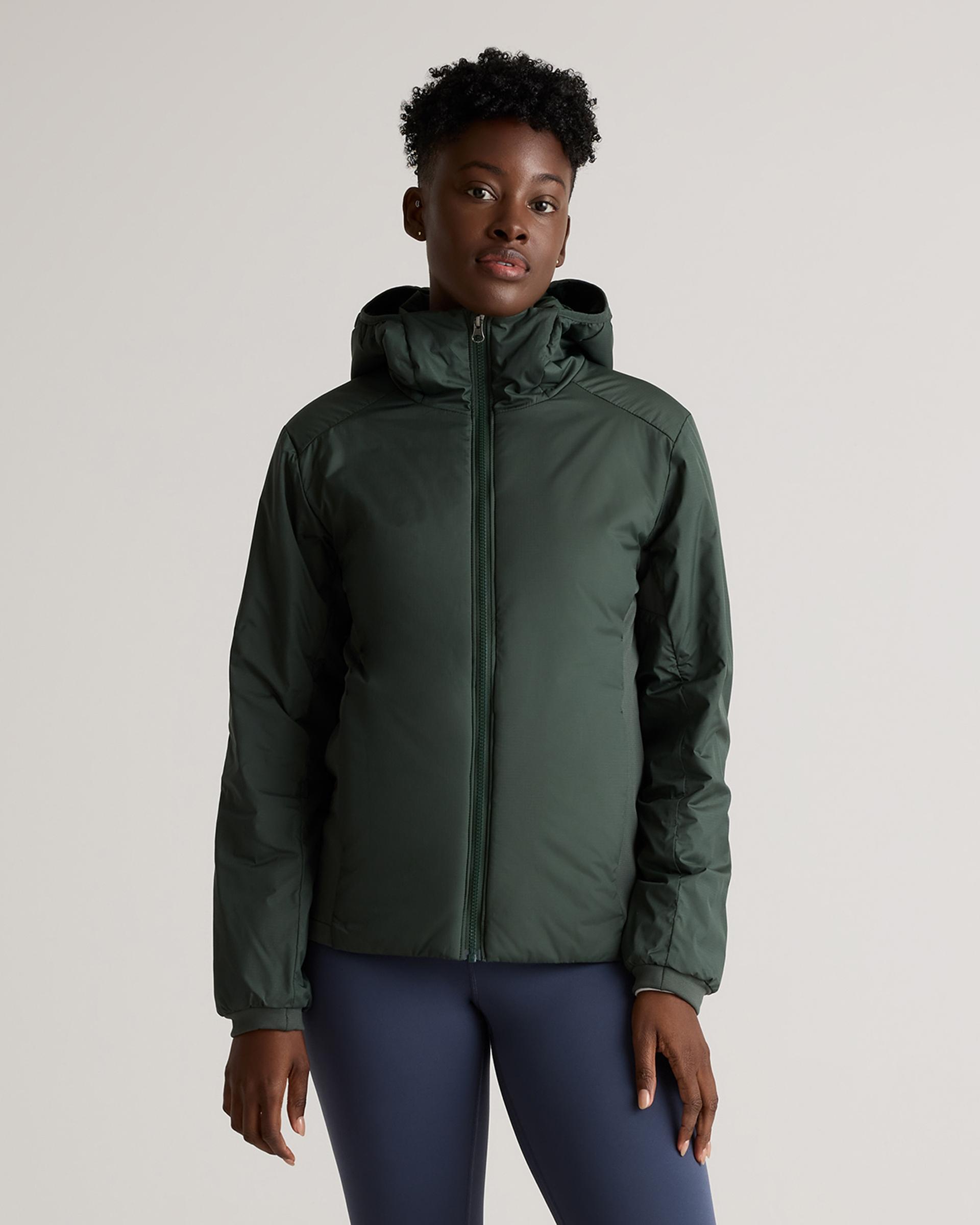 hybrid insulated lightweight hooded jacket