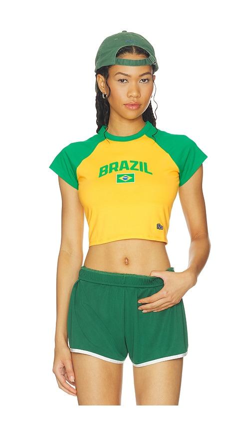 hype and vice brazil homerun tee in yellow.