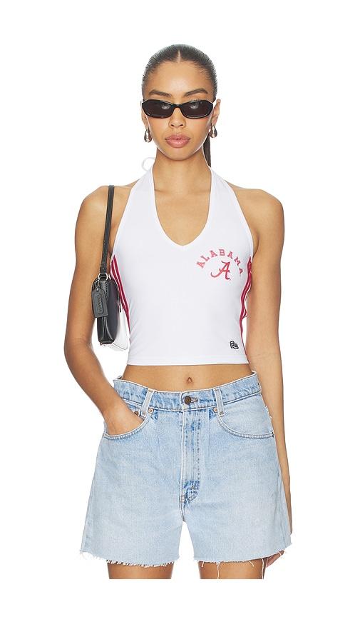 hype and vice university of alabama the cheer halter top in white.