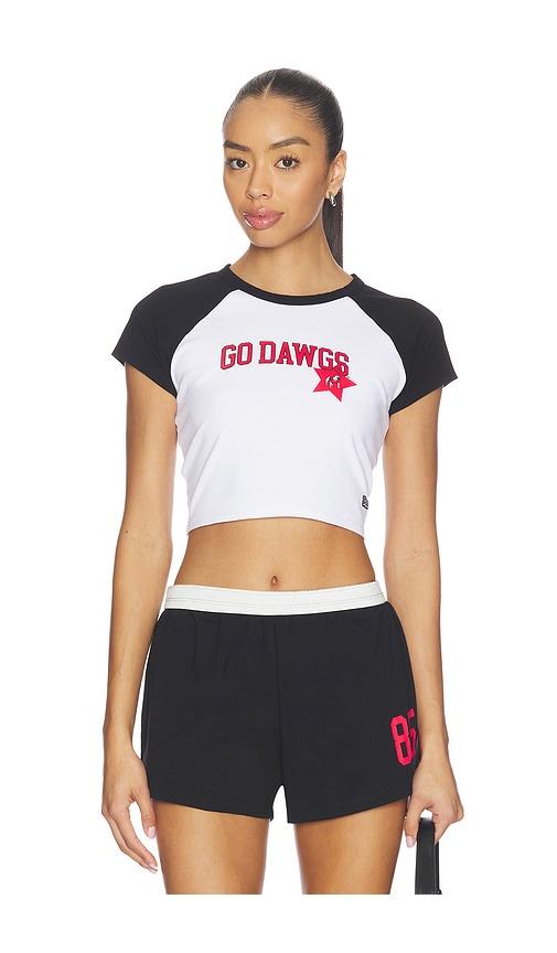 hype and vice university of georgia homerun tee in white.