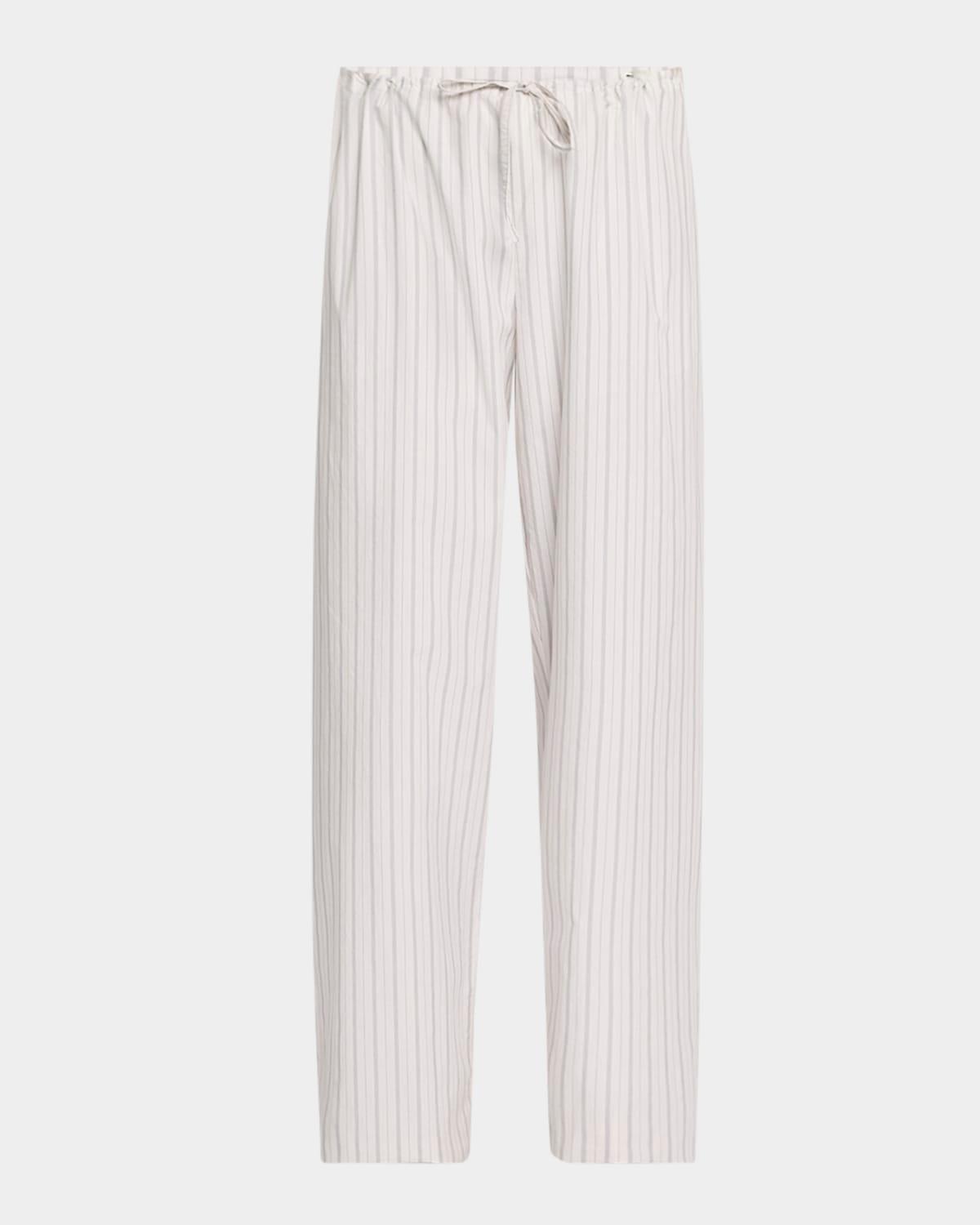 hypnosta striped straight-leg drawstring pants